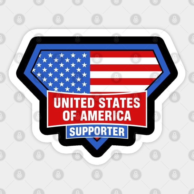 USA American Super Flag Sticker by ASUPERSTORE